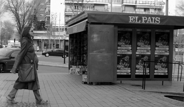 Un quiosco de prensa, en Madrid